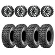 Sedona Black/Machined Split 6 Beadlock & Sedona Ridge Saw Wheel & Tire Kit