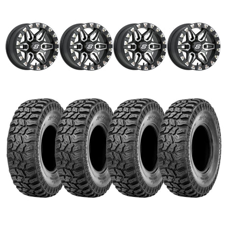 Sedona Black/Machined Split 6 Beadlock & Sedona Ridge Saw Wheel & Tire Kit