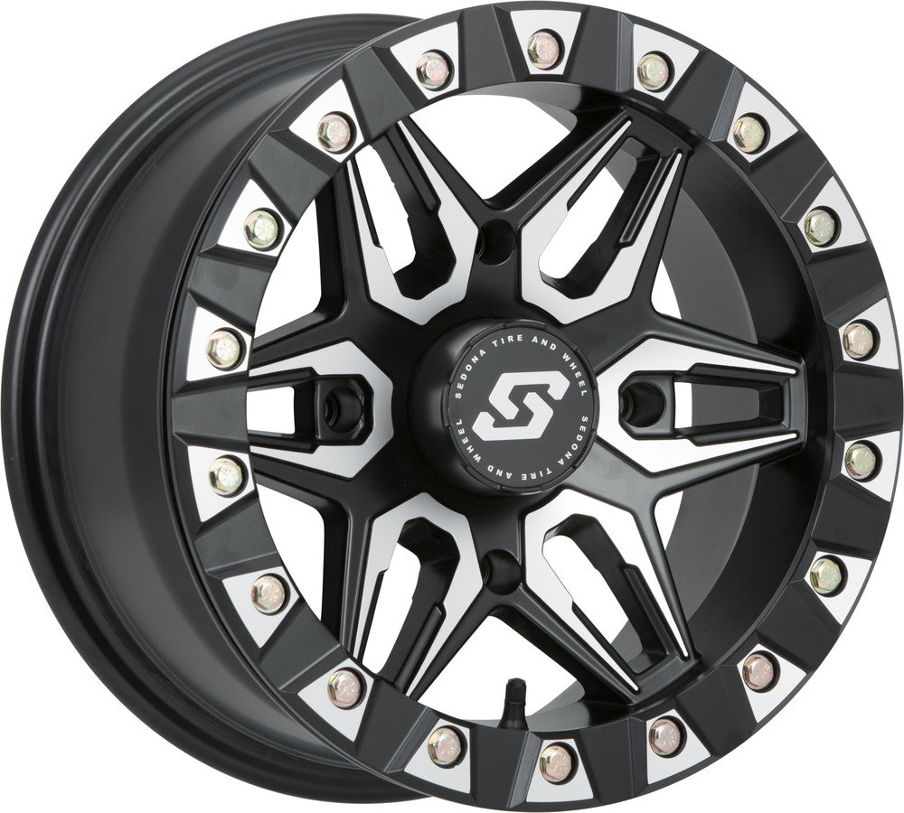 Sedona Black/Machined Split 6 Beadlock & Sedona Rockabilly Wheel & Tire Kit