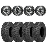 Sedona Black/Machined Split 6 Beadlock & Sedona Trail Saw Wheel & Tire Kit