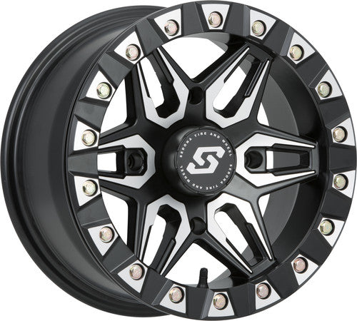 Sedona Black/Machined Split 6 Beadlock & Sedona Trail Saw Wheel & Tire Kit