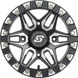 Sedona Black/Machined Split 6 Beadlock & Sedona Trail Saw Wheel & Tire Kit
