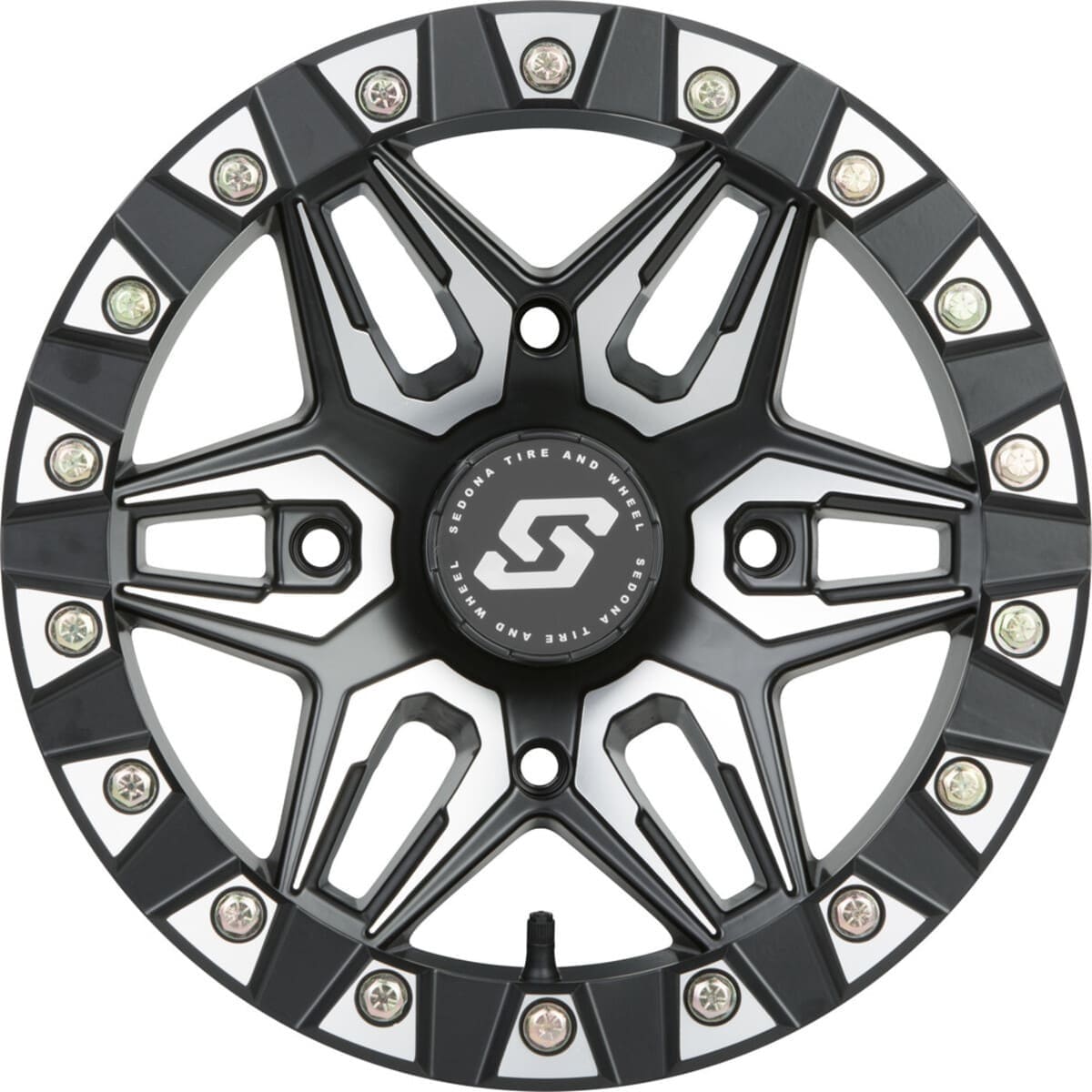 Sedona Black/Machined Split 6 Beadlock & System 3 Offroad XTR370 Wheel & Tire Kit