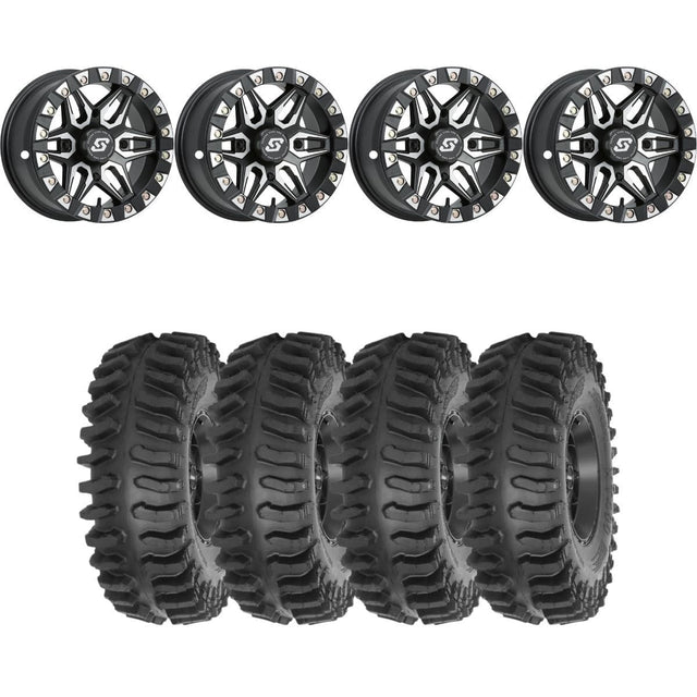 Sedona Black/Machined Split 6 Beadlock & System 3 XT400 Extreme Trail Radial Wheel & Tire Kit