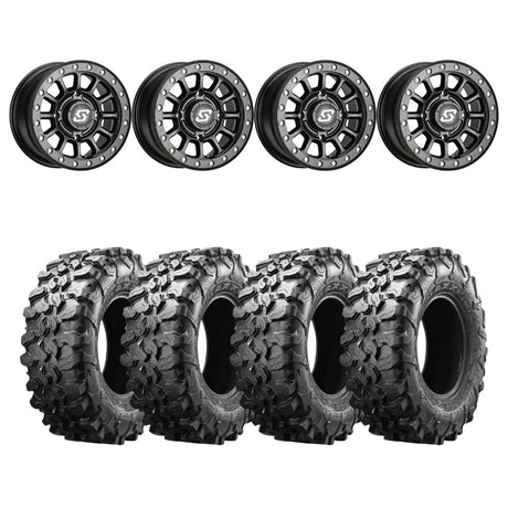 Sedona Black Sano Beadlock & Maxxis Radial Carnivore Wheel & Tire Kit