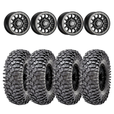 Sedona Black Sano Beadlock & Maxxis Radial Roxxzilla Wheel & Tire Kit