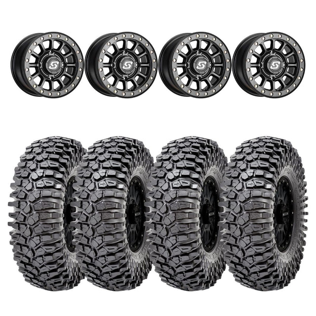 Sedona Black Sano Beadlock & Maxxis Radial Roxxzilla Wheel & Tire Kit