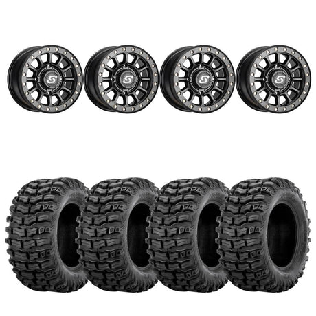 Sedona Black Sano Beadlock & Sedona Buzz Saw RT Wheel & Tire Kit