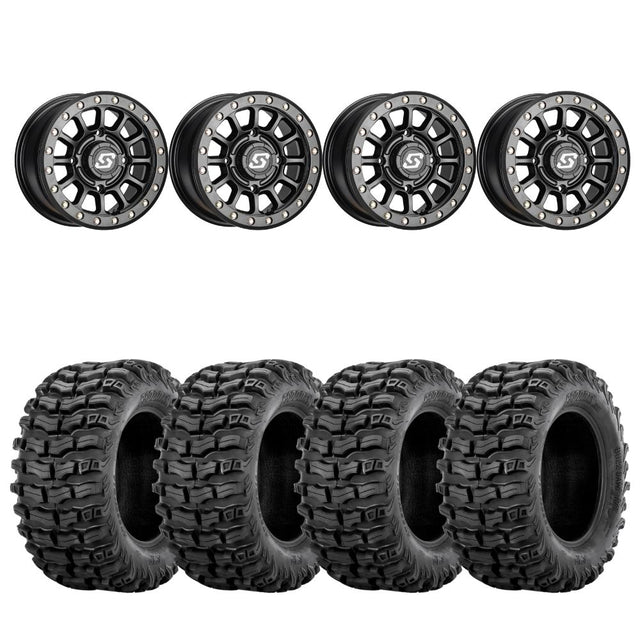 Sedona Black Sano Beadlock & Sedona Buzz Saw RT Wheel & Tire Kit