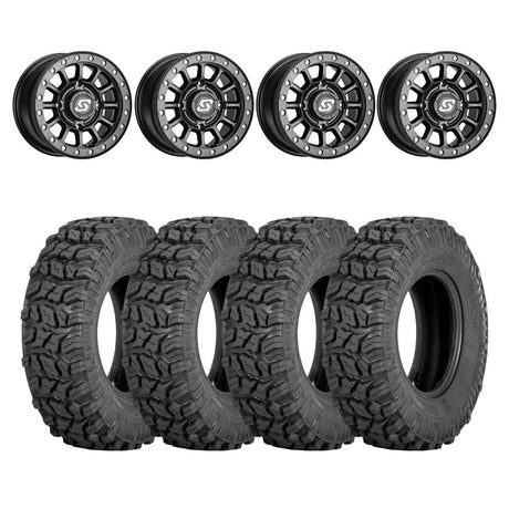 Sedona Black Sano Beadlock & Sedona Coyote Wheel & Tire Kit