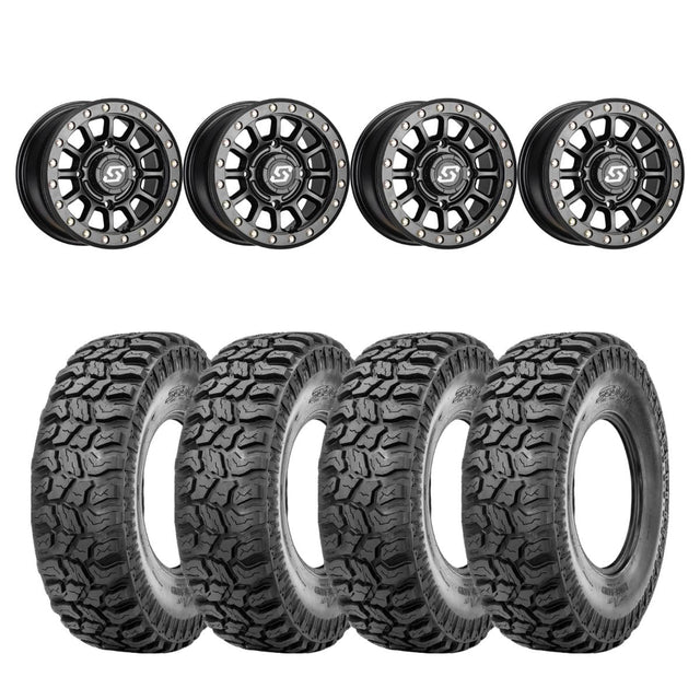 Sedona Black Sano Beadlock & Sedona Ridge Saw Wheel & Tire Kit