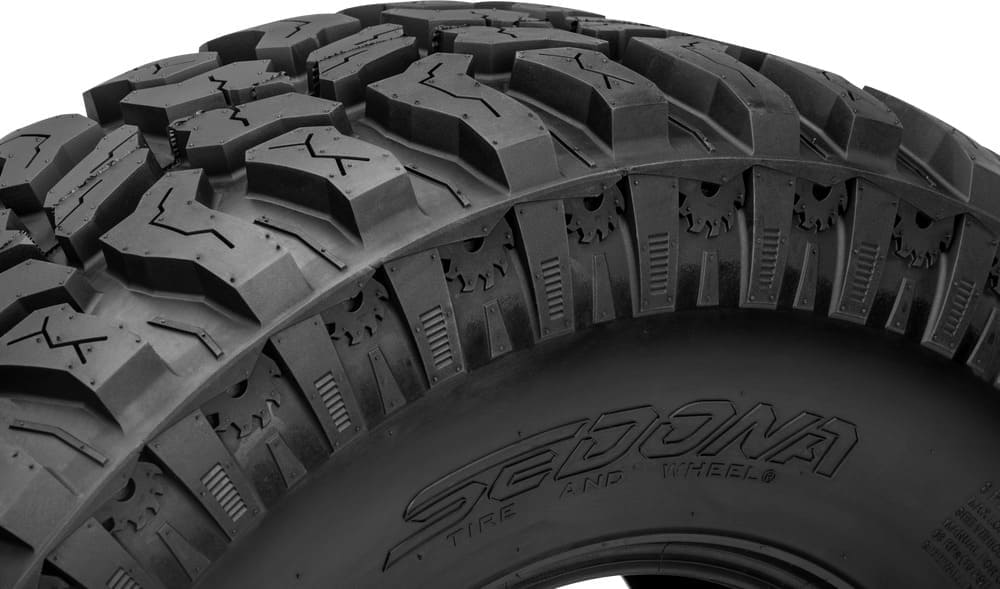 Sedona Black Sano Beadlock & Sedona Ridge Saw Wheel & Tire Kit