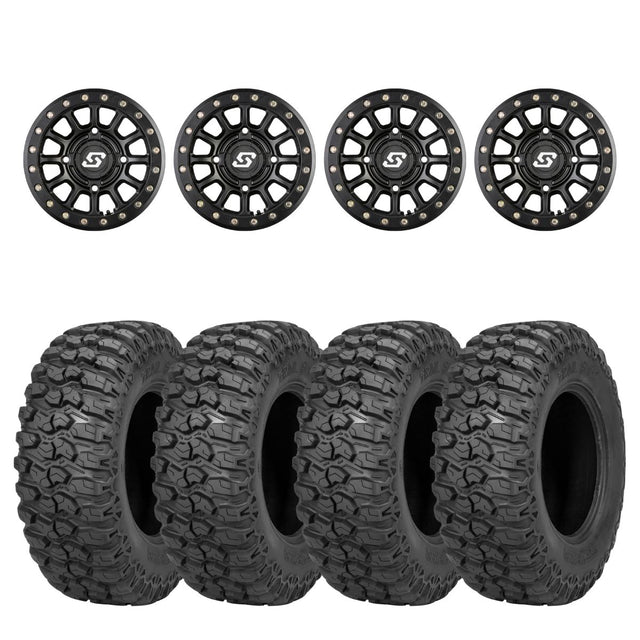 Sedona Black Sano Beadlock & Sedona Trail Saw Wheel & Tire Kit