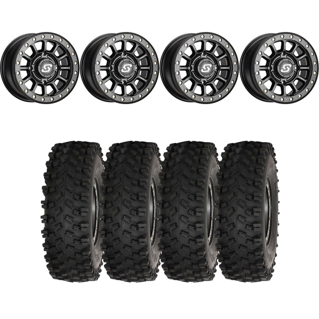 Sedona Black Sano Beadlock & System 3 ATX470 All Terrain Xtreme Wheel & Tire Kit