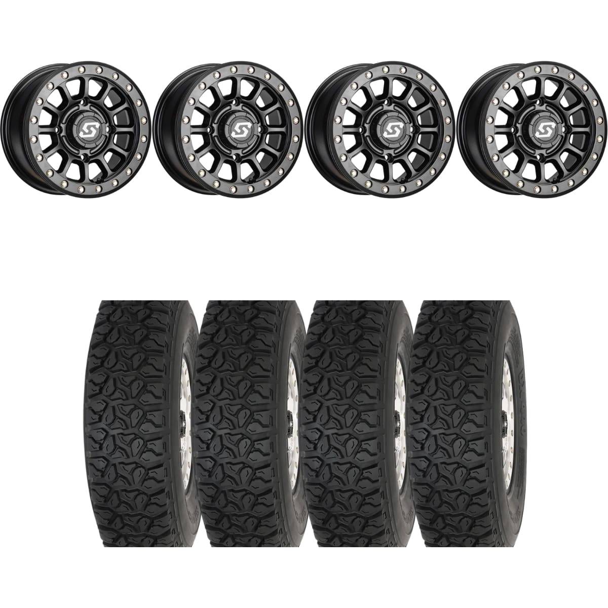 Sedona Black Sano Beadlock & System 3 Off-road DX440 Wheel & Tire Kit