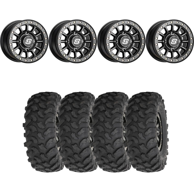 Sedona Black Sano Beadlock & System 3 Offroad XTR370 Wheel & Tire Kit