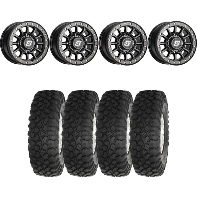 Sedona Black Sano Beadlock & System 3 XC450 Radial Wheel & Tire Kit
