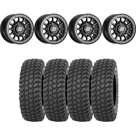 Sedona Black Sano Beadlock & System 3 XCR350 Radial UTV Wheel & Tire Kit