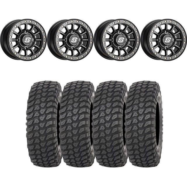 Sedona Black Sano Beadlock & System 3 XCR350 Radial UTV Wheel & Tire Kit