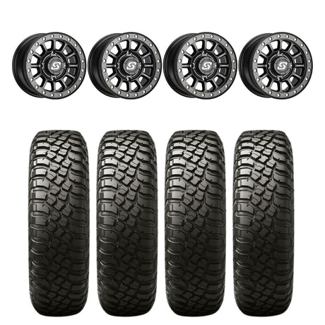 Sedona Sano Black Beadlock & BFGoodrich T/A KM3 UTV Mud-Terrain Wheel & Tire Kit