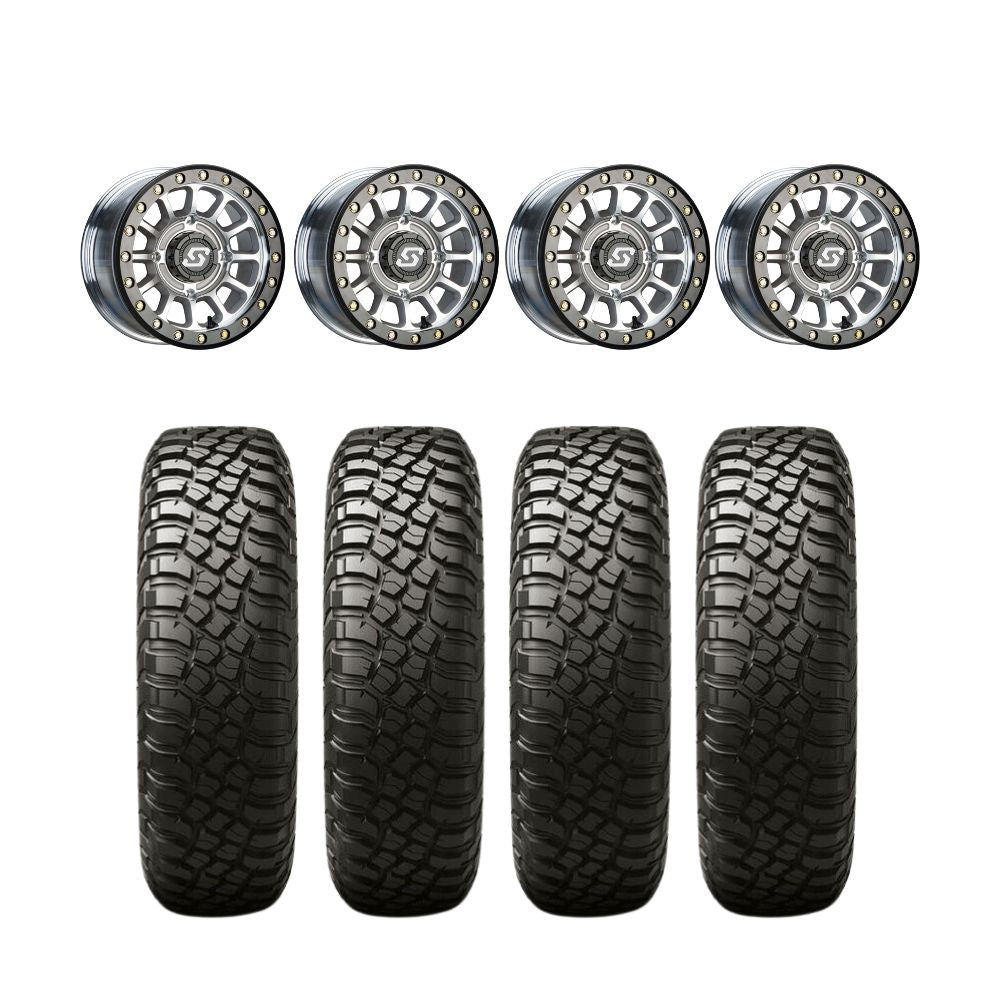 Sedona Sano Machined Beadlock & BFGoodrich T/A KM3 UTV Mud-Terrain Wheel & Tire Kit