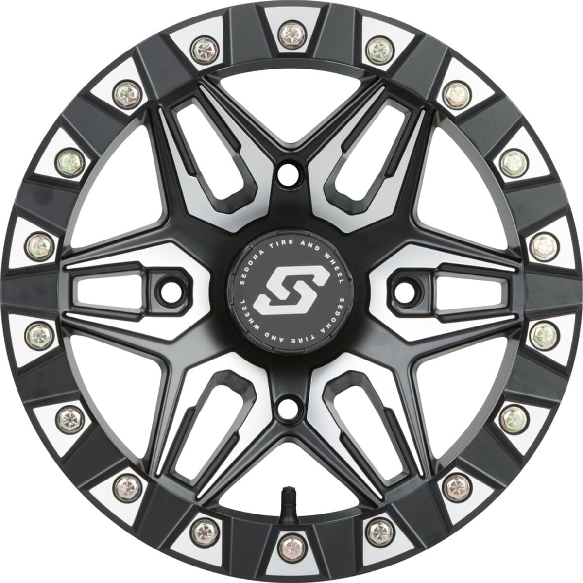 Sedona Split 6 Beadlock Wheel - Black/Machined