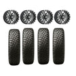 Sedona Split 6 Black/Machined Beadlock & BFGoodrich T/A KM3 UTV Mud-Terrain Wheel & Tire Kit