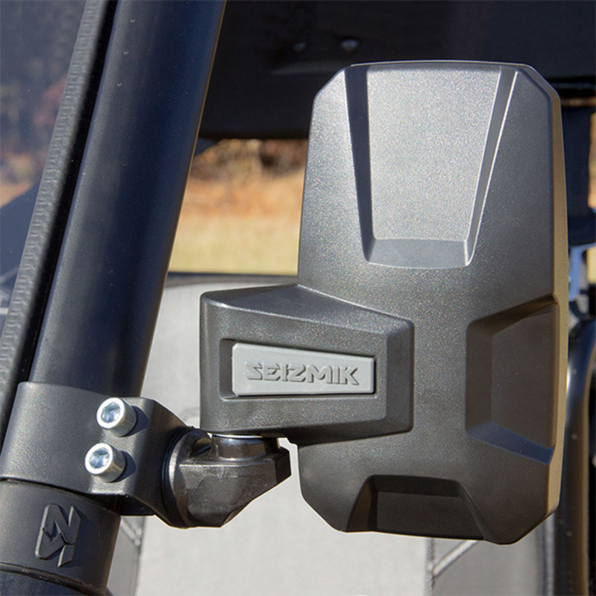 Seizmik '01-'26 CF Moto ZForce Embark Side View Mirror 1.75" w/ ABS Body & Bezel Round Tube - Pair