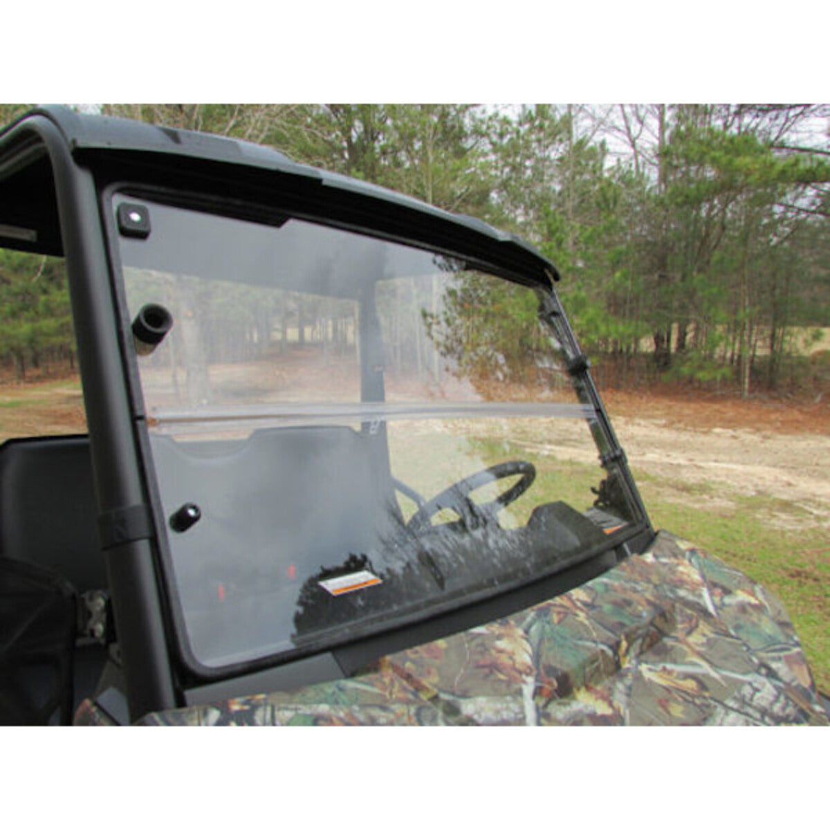 Seizmik '10-'14 Polaris Ranger Mid-Size Round Tube Versa Fold UV Resistant Poly Windshield