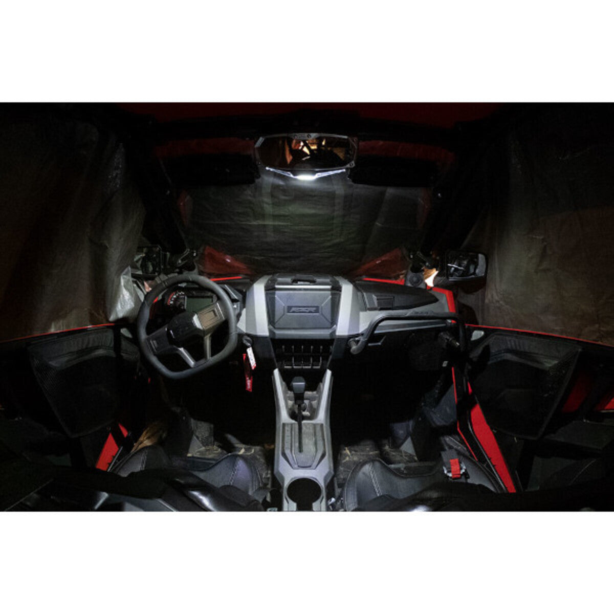 Seizmik '13-'26 Polaris Ranger 500 Halo-RA LED Rearview Mirror w/ Cast Aluminum Bezel Pro-Fit Header Panel