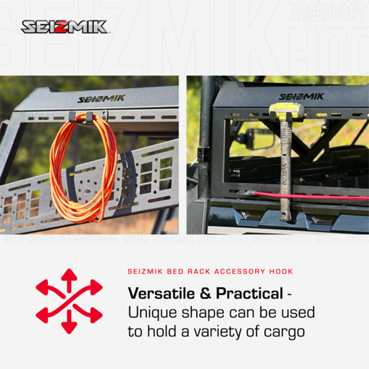 Seizmik '15-'26 Can-Am Defender HD9 Bed Rack Accessory Hook