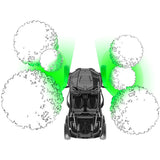 Seizmik 2″ Round Tube Pursuit Night Vision Series Side Cast Aluminum View Mirror - Pair