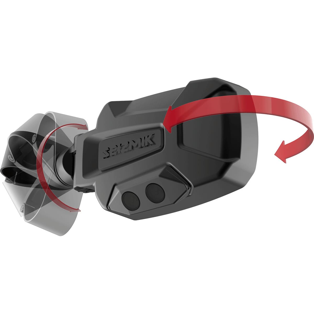 Seizmik 2″ Round Tube Pursuit Night Vision Series Side Cast Aluminum View Mirror - Pair