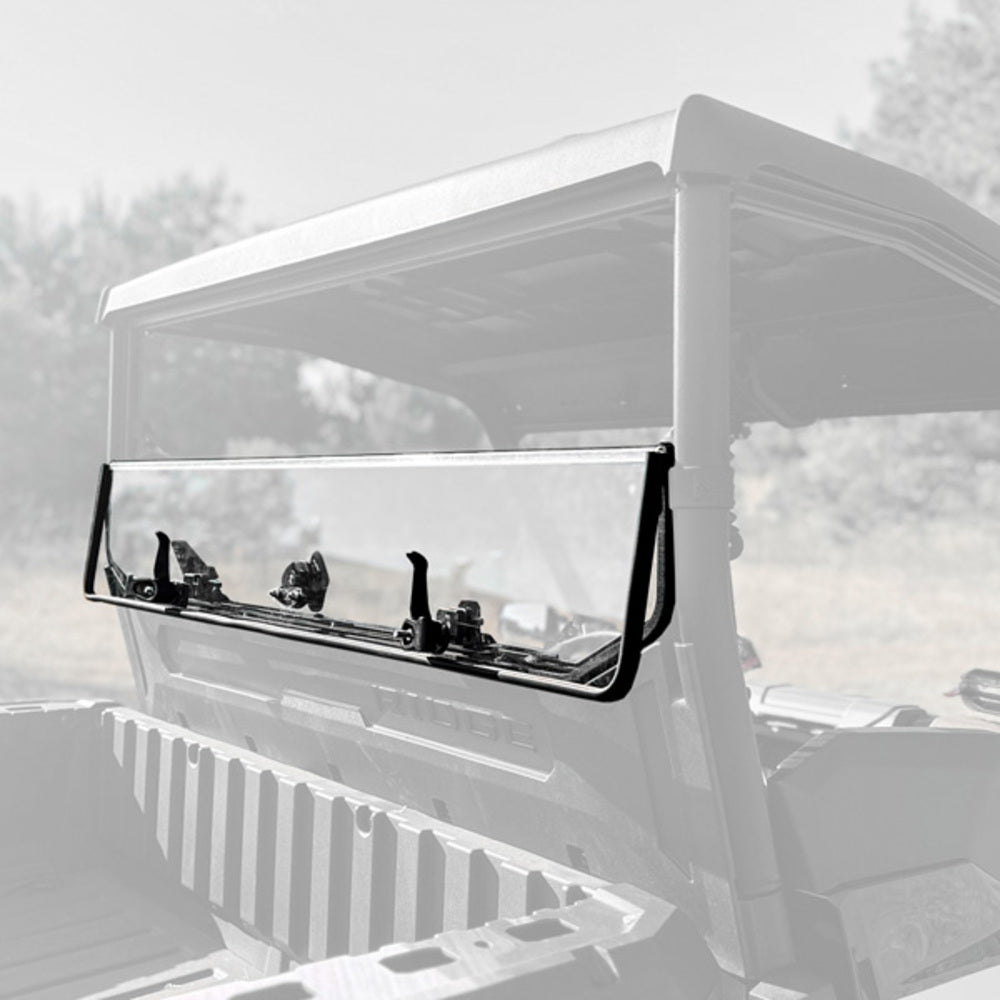Seizmik '24-'25 Kawasaki Ridge Ranch UV Resistant Polycarbonate Rear Folding Windshield