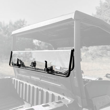 Seizmik '24-'25 Kawasaki Ridge Ranch UV Resistant Polycarbonate Rear Folding Windshield