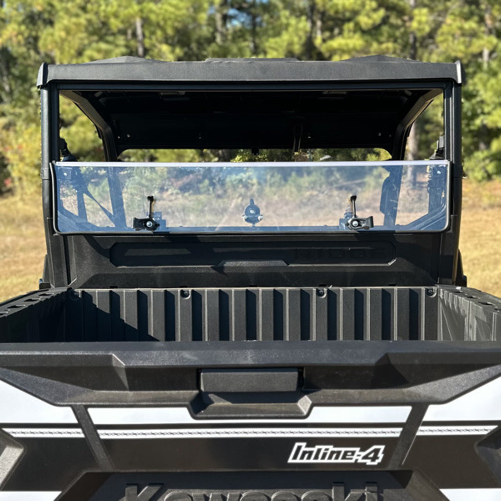 Seizmik '24-'25 Kawasaki Ridge Ranch UV Resistant Polycarbonate Rear Folding Windshield