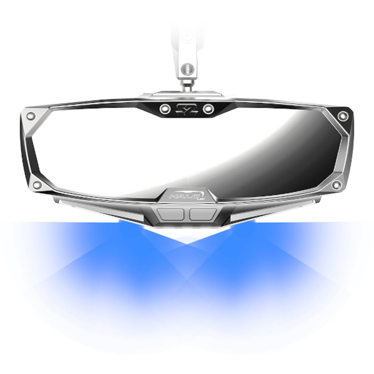 Seizmik '94-'26 Kawasaki Mule Halo-RA LED Rearview Mirror 2" w/ Cast Aluminum Bezel Round Tube Rops