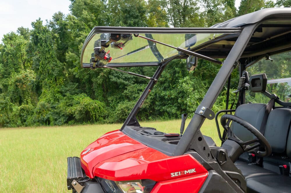Seizmik Can-Am Defender Scratch Resistant Polycarbonate Flip-Up Vented Windshield