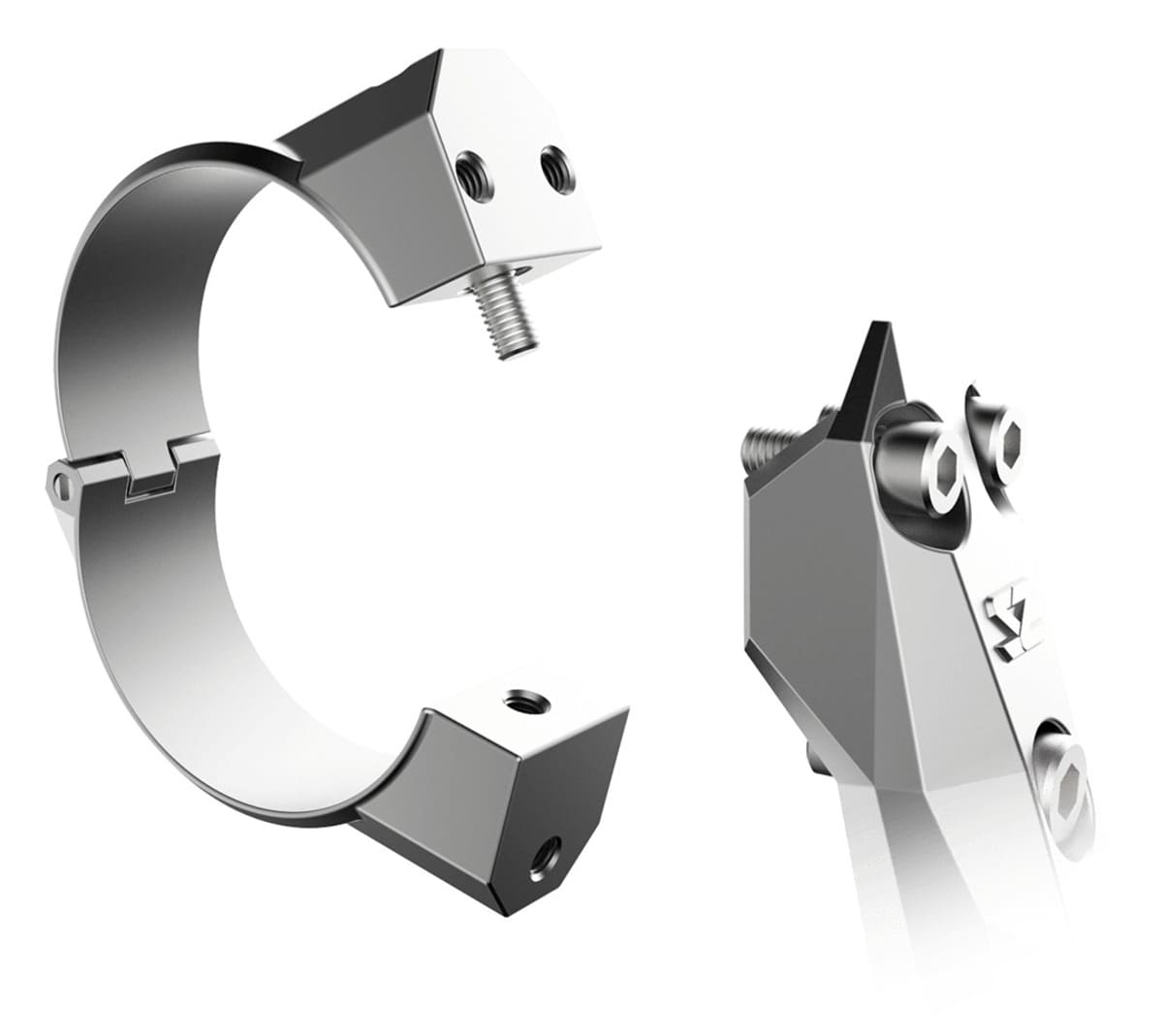 Seizmik Halo-RA Cast Rearview Mirror with Cast Aluminum Bezel - 1.75″ Round Tube