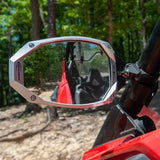 Seizmik Photon Side View Mirror with Cast Aluminum Body & Bezel - 1.75″ Round Tube - Pair