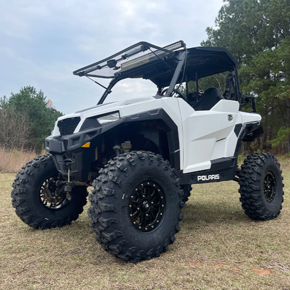 Seizmik Polaris General Flip-Up Versa Vent Windshield - Scratch Resistant Polycarbonate