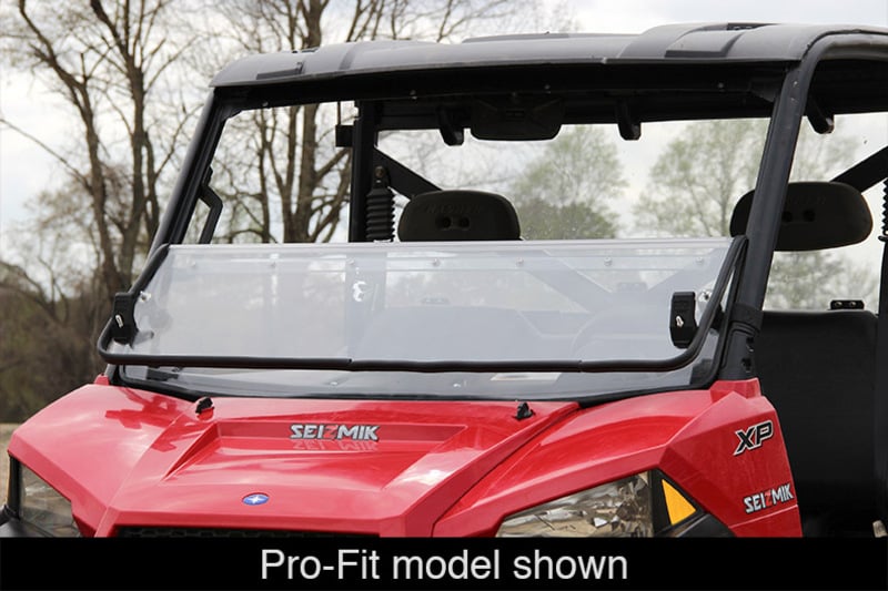 Seizmik Polaris Ranger Full Size Round Tube Versa-Fold (UV Resistant Poly) Windshield