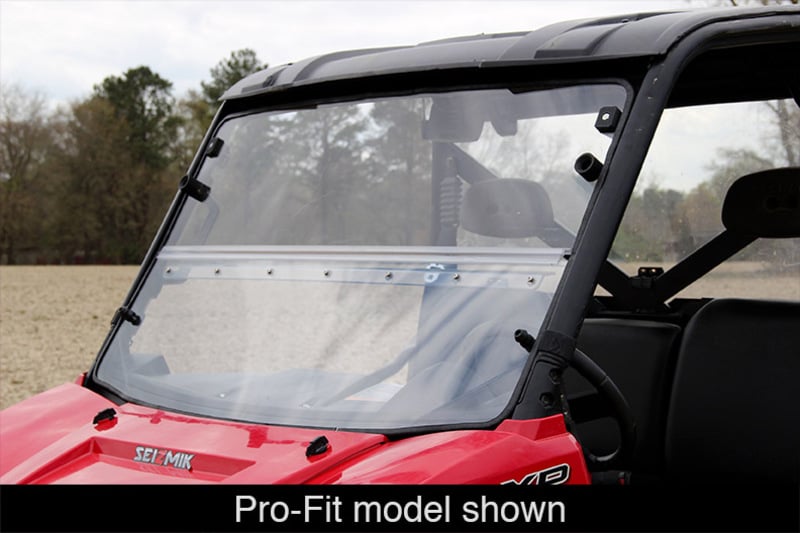 Seizmik Polaris Ranger Full Size Round Tube Versa-Fold (UV Resistant Poly) Windshield