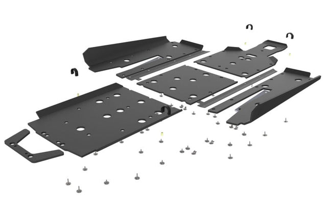 Seizmik Polaris RZR Turbo S UHMW Skid Plate Kit with Integrated Tree Kickers/Rock