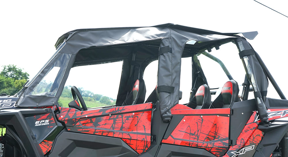 Seizmik Polaris RZR XP 4 1000/XP 4 Turbo Upper Soft Doors, Rear Window & Roof