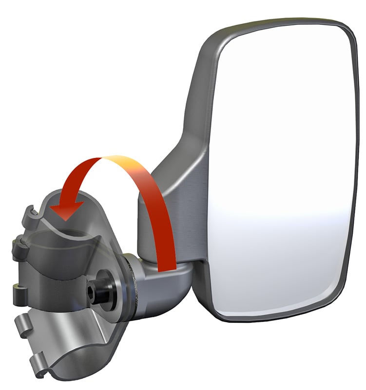 Seizmik UTV Side View Mirror (Pair - ABS) – 1.75″ Round Tube