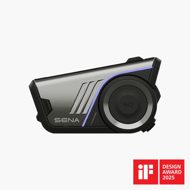 SENA 60S Motorcycle Communication Headset w/ 2nd Gen Sound Harman Kardon/Wave/Mesh & Bluetooth Intercom