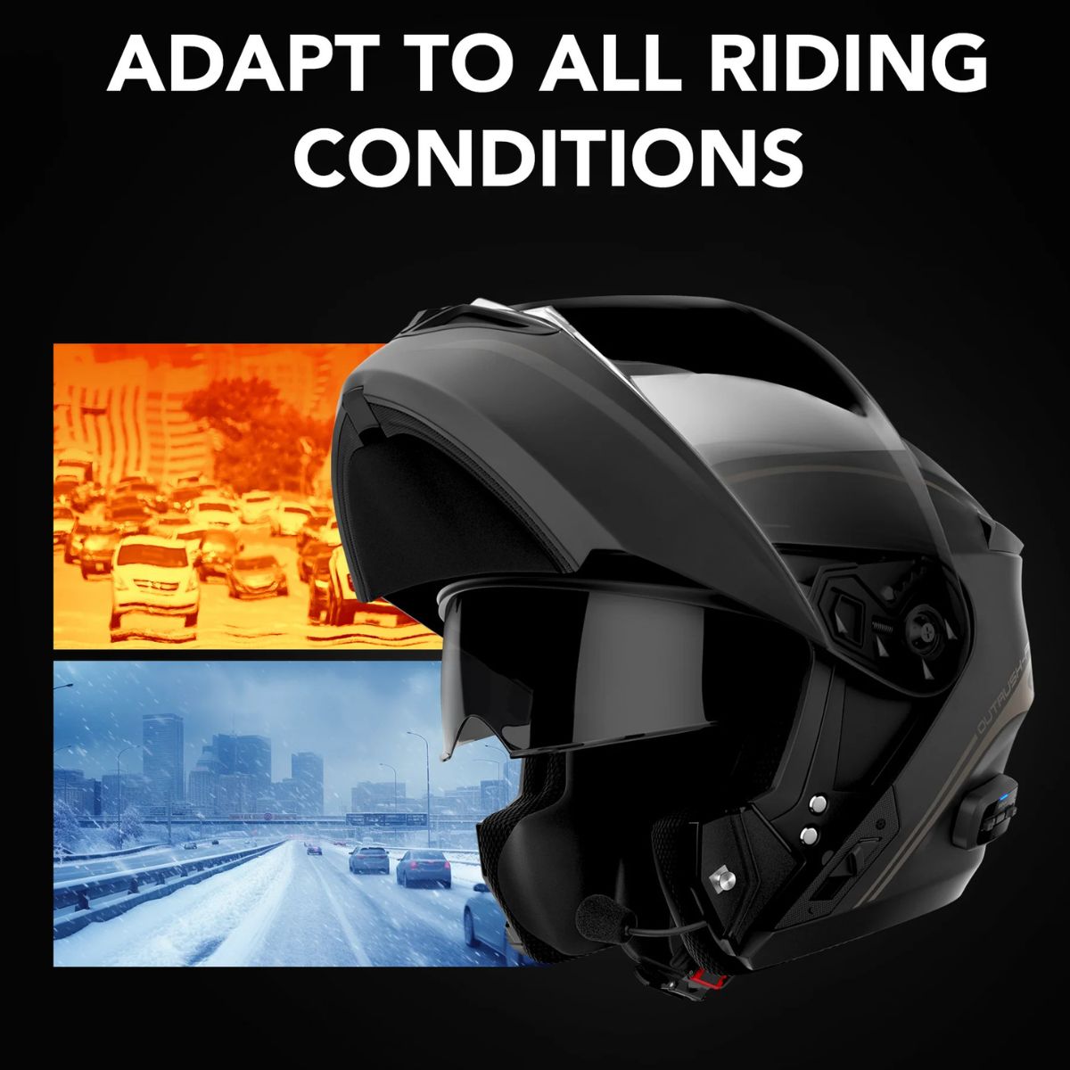 SENA Outrush R Modular Bluetooth Smart Communication Helmet
