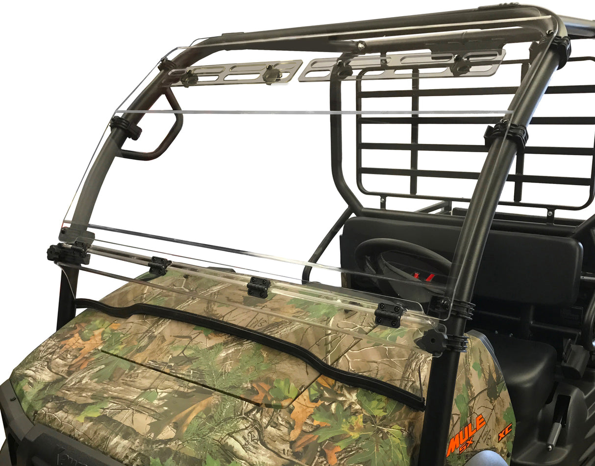 Spike '17-'25 Kawasaki Mule SX Hinged Windshield W/Upper Vents - Hard Coated