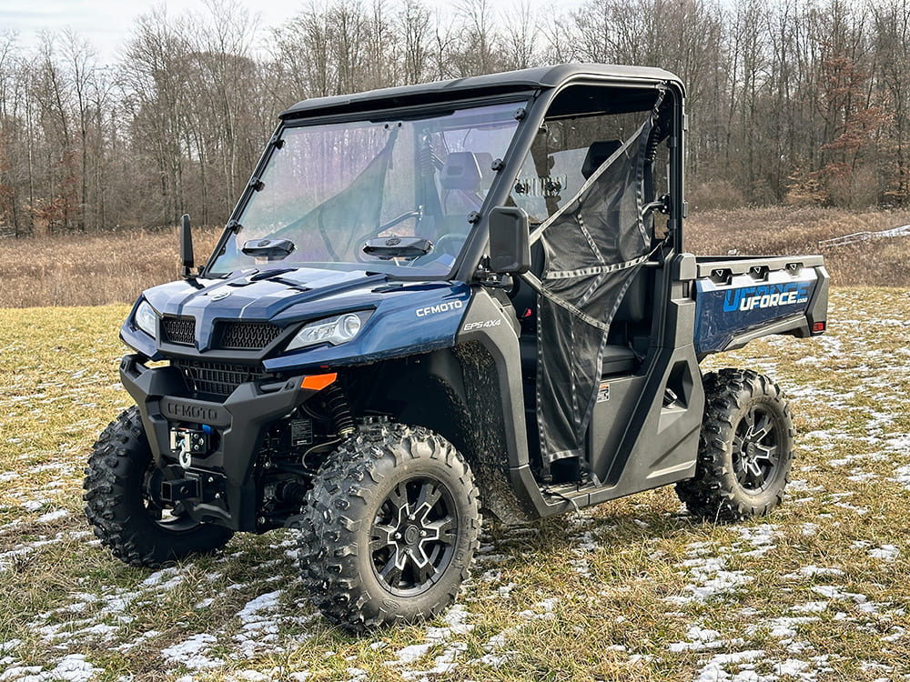 Spike CF Moto U-Force 1000 Dual Vented Full Windshield - Hard Coated